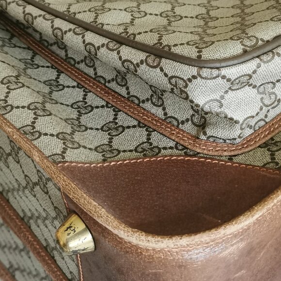 AUTHENTIC - 80's 'GUCCI' - Travel Bag - Suitcase *ULTRA RARE* - Picture 12 of 15